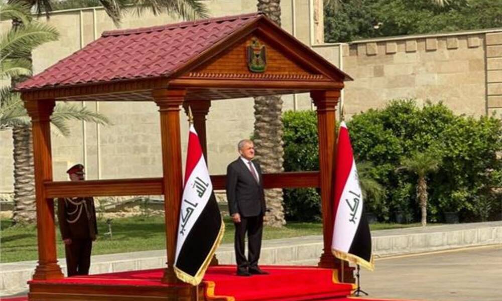 في قصر السلام ..بدء مراسم تسلم الرئيس العراقي الجديد عبد اللطيف رشيد مهامه من برهم صالح