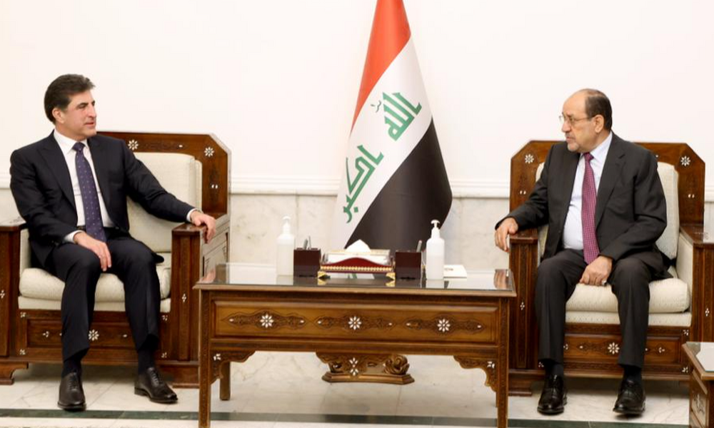 بعد انتخابه مجدداً.. بارزاني للمالكي: تجديد الثقة بكم يعكس مكانتكم