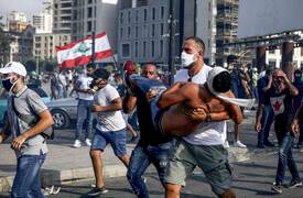 بالفيديو.. مجهولون يطلقون النار باتجاه المتظاهرين ضد قاضي التحقيق في بيروت