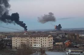 مقطع فيديو يوضح قصف عنيف لمنطقة ماريوبول الاوكرانية بصواريخ متطورة