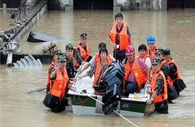 اعلام صيني ..مصرع 16 شخص نتيجة السيول والامطار الغزيرة
